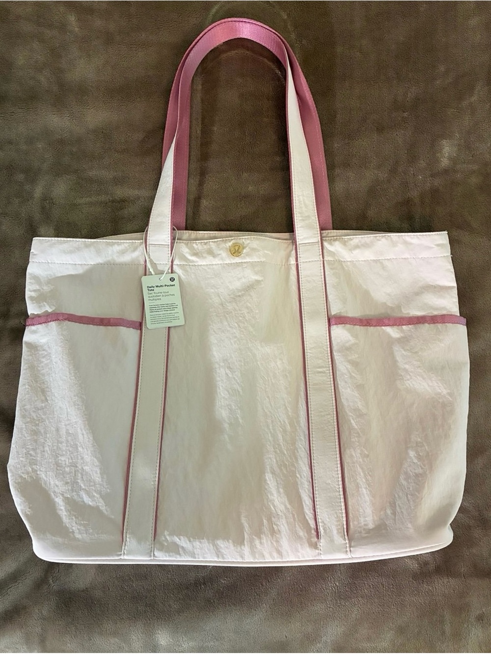 Lululemon Daily Mutli-Pocket Tote Blissful Pink/ Pink Frosting